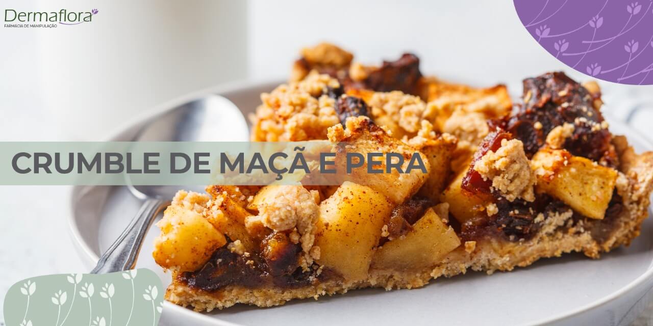 Crumble de maçã e pera